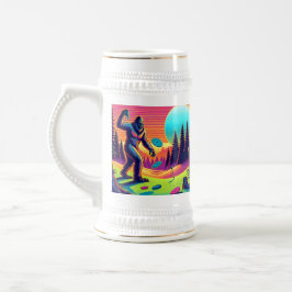 Caneca De Cerveja Árvores escuras | Humor de Golfe em Disco Bigfoot