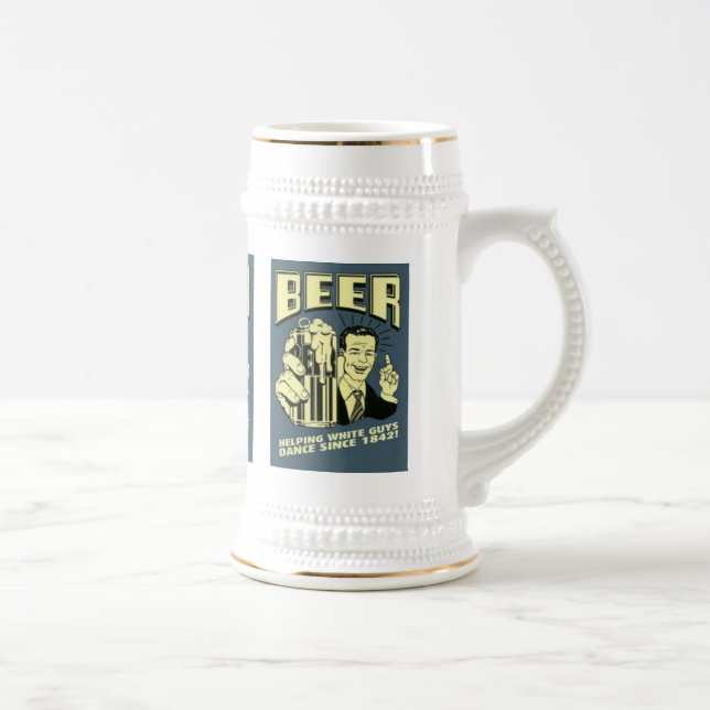 Caneca De Cerveja As caras brancas de ajuda dançam desde 1842 (Direita)