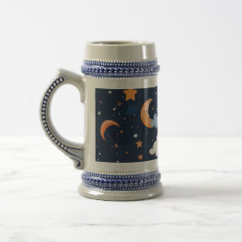 Caneca De Cerveja Astronomia em papel padrão celestial
