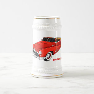 Caneca De Cerveja Automóvel clássico vermelho 1948