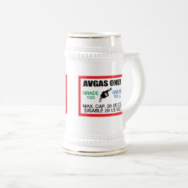 Caneca De Cerveja AVGAS / 100LL fuel only