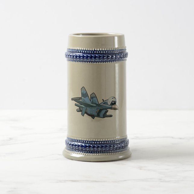 Caneca De Cerveja Avião-de-caça-caricatura (Centro)