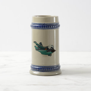 Caneca De Cerveja Avião-de-caça-caricatura