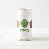 Azeitonas agradáveis, bonitas, cantando cartoon