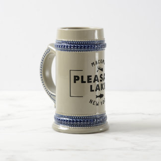 Caneca de cerveja azul/cinzenta do lago agradável