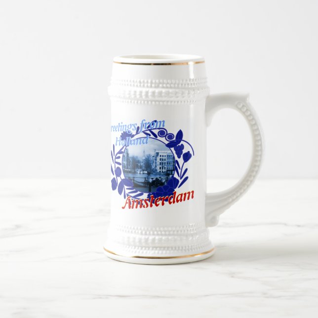 Caneca de cerveja azul da cerveja de Delft (Direita)