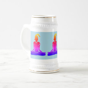 Caneca de cerveja Azul e Dourada - Caneca de cerve