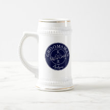 Azul Marinho Groomsmen Personalizados