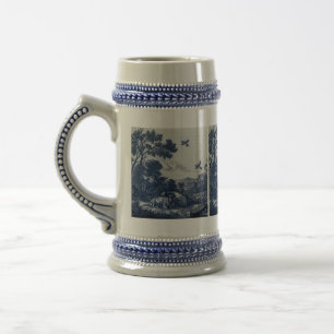 Caneca De Cerveja Azulejo Azul Delft - Bovinos e Aves