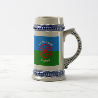Caneca De Cerveja Bandeira aciganada personalizada dos viajantes do