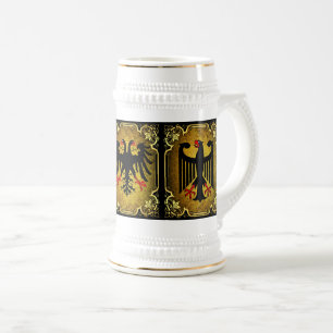 Caneca De Cerveja Bandeira alemã, águia negra, águia imperial dup