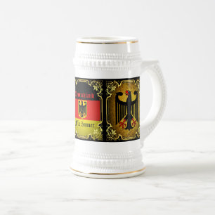Caneca De Cerveja Bandeira alemã, águia negra, Alemanha Für Immer