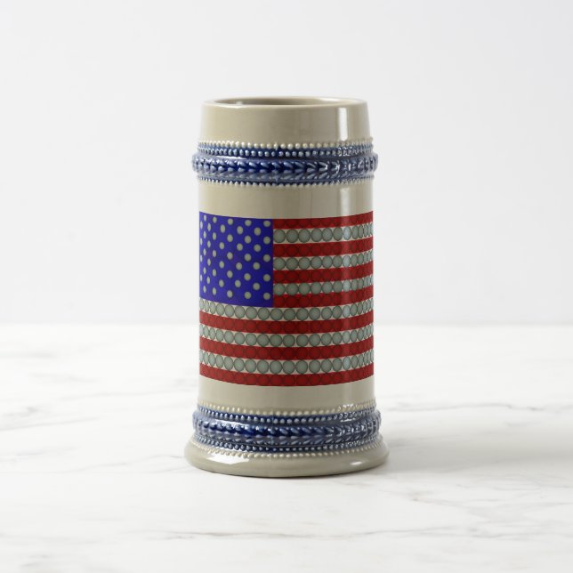 Caneca De Cerveja Bandeira da bola de golfe (Centro)