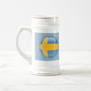 Caneca De Cerveja Bandeira da bolha da suecia