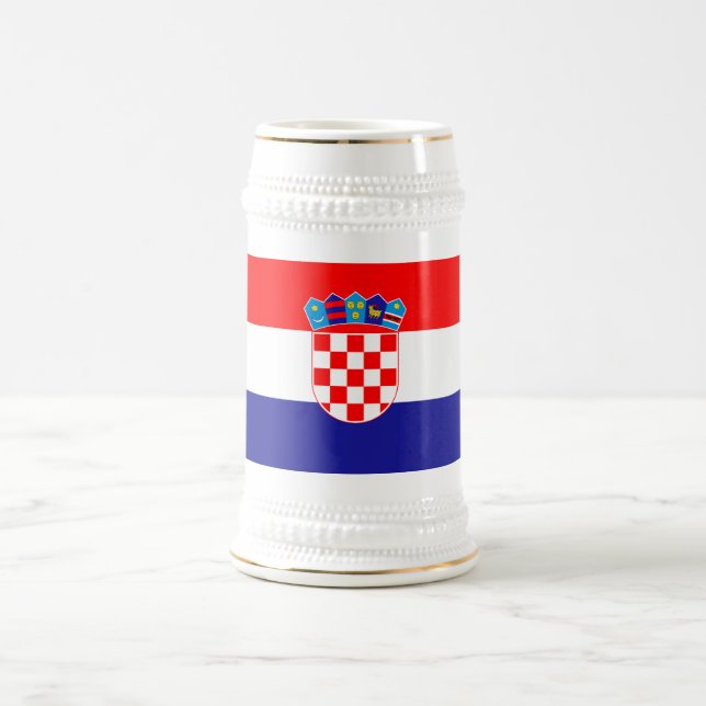 Caneca De Cerveja Bandeira da Croácia (Centro)
