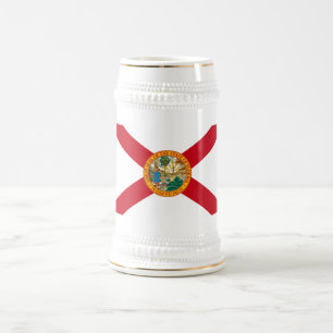 Caneca De Cerveja Bandeira da Flórida: O Estado Ensolarado dos Flori