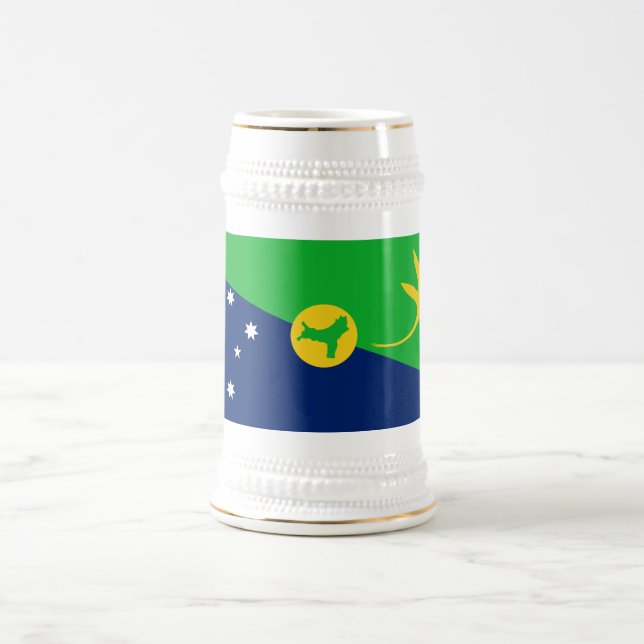 Caneca De Cerveja Bandeira da Ilha Christmas (Centro)