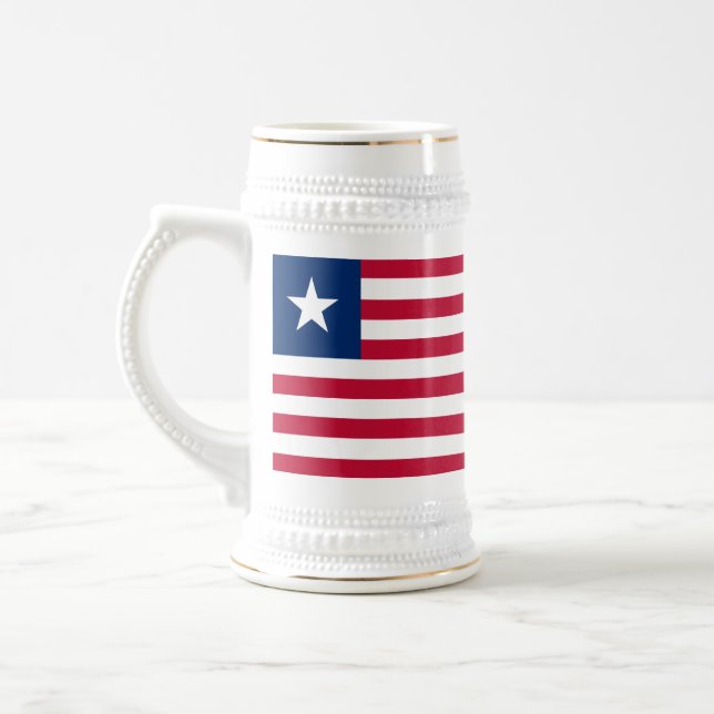 Caneca De Cerveja Bandeira da Libéria (Esquerda)