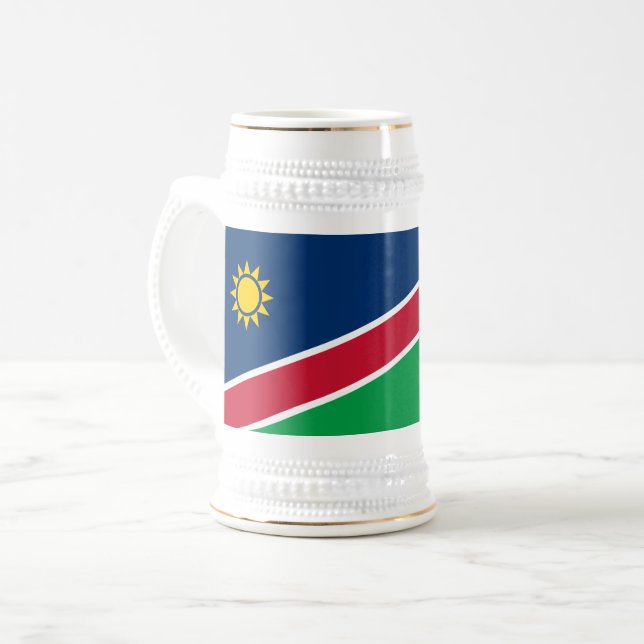 Caneca De Cerveja Bandeira da Namíbia (Frente Esquerda)