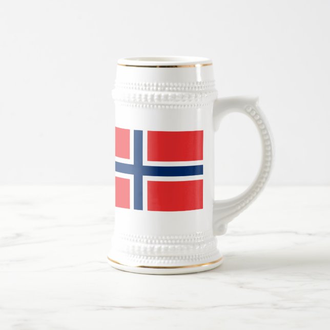 Caneca De Cerveja Bandeira da Noruega (Direita)