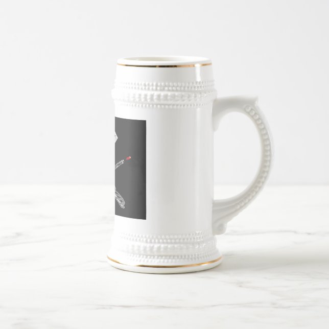 Caneca De Cerveja Bandeira da regra do diamante (Direita)