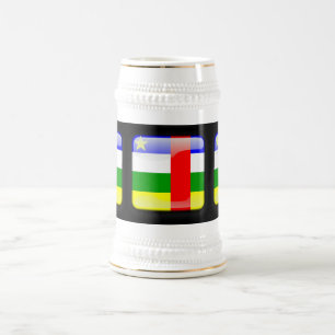 Caneca De Cerveja Bandeira da República Centro-Africana