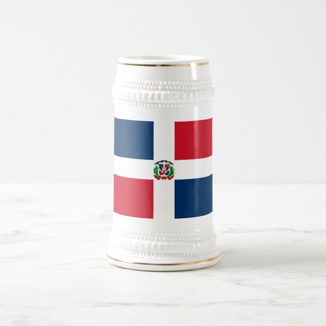 Caneca De Cerveja Bandeira da República Dominicana (Centro)