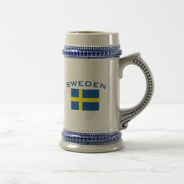 Caneca De Cerveja Bandeira da suecia (Direita)