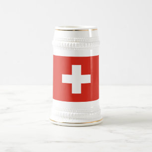 Caneca De Cerveja Bandeira da Suíça