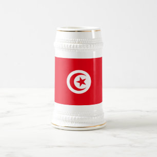Caneca De Cerveja Bandeira da Tunísia