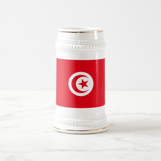Caneca De Cerveja Bandeira da Tunísia (Centro)