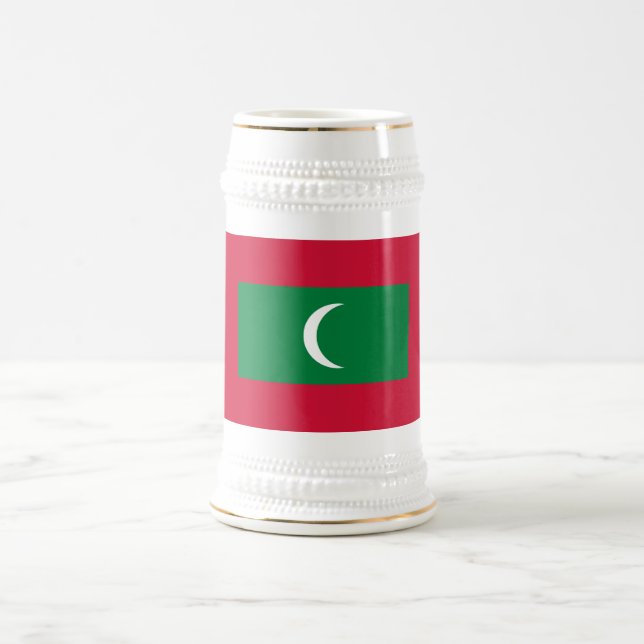 Caneca De Cerveja Bandeira das Maldivas (Centro)