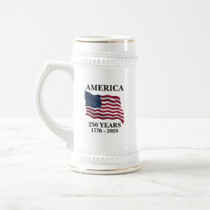 Caneca De Cerveja Bandeira de 250 Anos da América