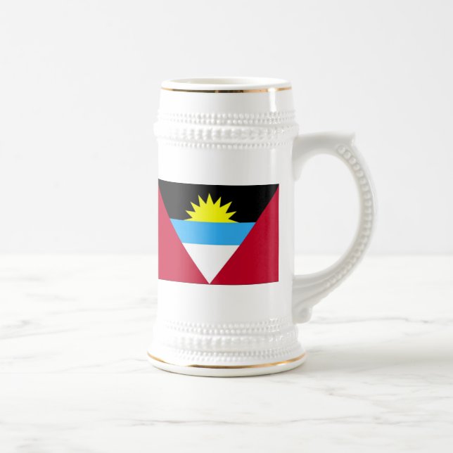 Caneca De Cerveja Bandeira de Antígua e Barbuda (Direita)