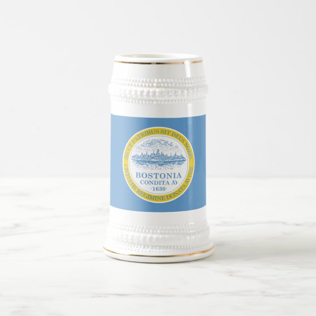 Caneca De Cerveja Bandeira de Boston (Centro)