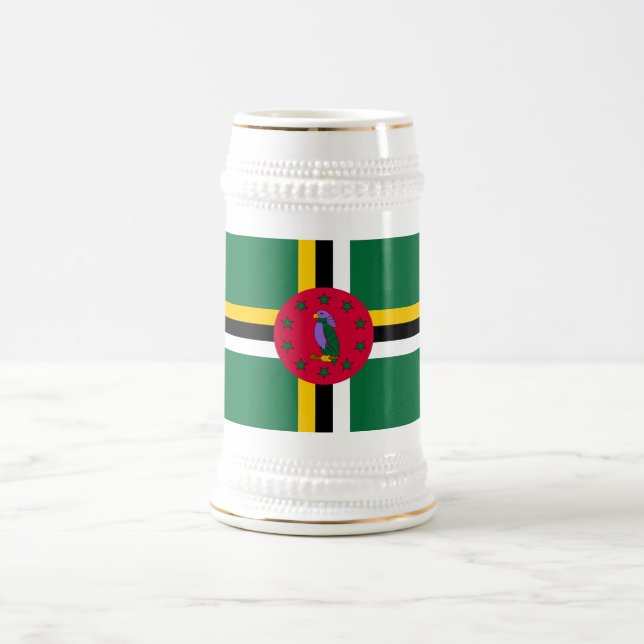 Caneca De Cerveja Bandeira de Dominica (Centro)