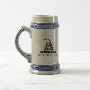 Caneca De Cerveja Bandeira de Gadsden Não Pise em Mim Libertário Ama