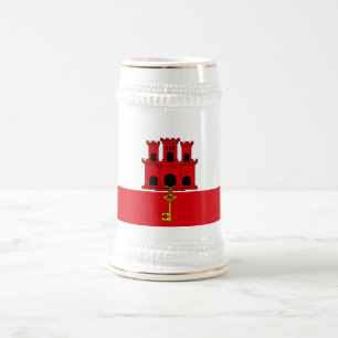Caneca De Cerveja Bandeira de Gibraltar