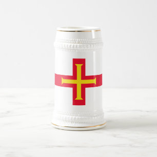 Caneca De Cerveja Bandeira de Guernsey
