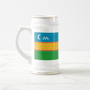 Caneca De Cerveja Bandeira de Karakalpakstan