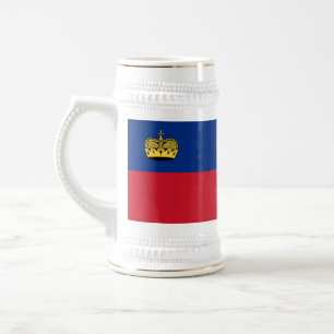 Caneca De Cerveja Bandeira de Liechtenstein