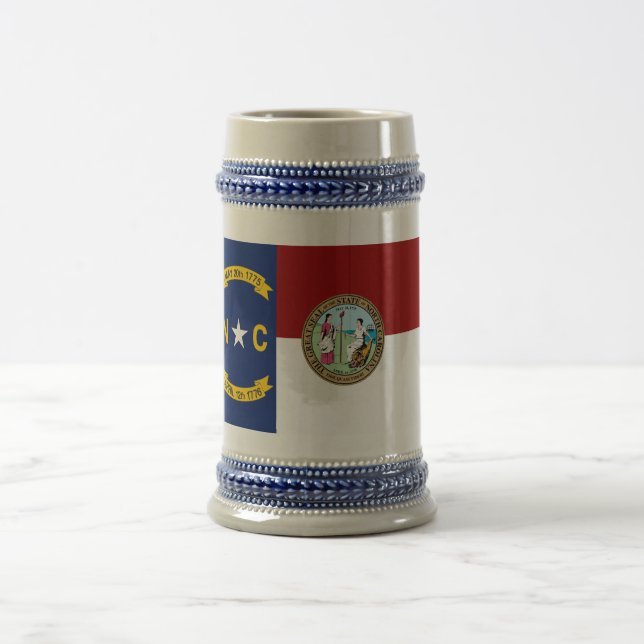 Caneca De Cerveja Bandeira de North Carolina (Centro)