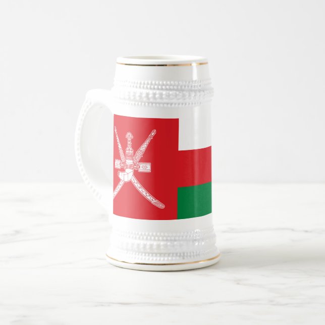 Caneca De Cerveja Bandeira de Omã (Frente Esquerda)