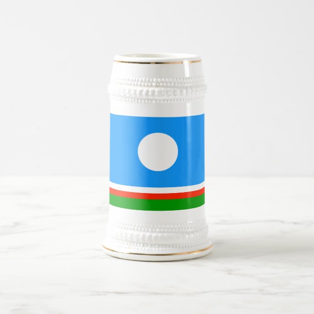 Caneca De Cerveja Bandeira de Sakha (Centro)