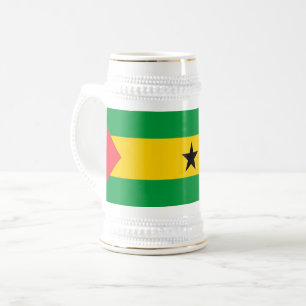 Caneca De Cerveja Bandeira de São Tomé e Príncipe