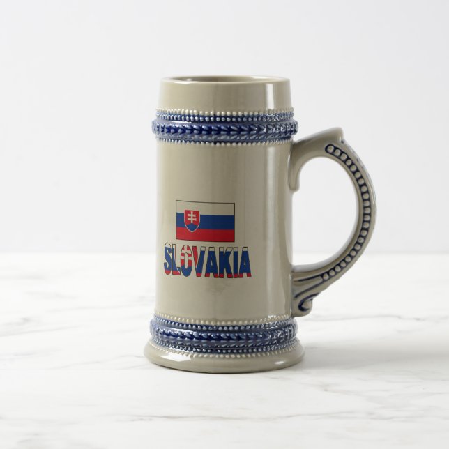Caneca De Cerveja Bandeira de Slovakia (Direita)