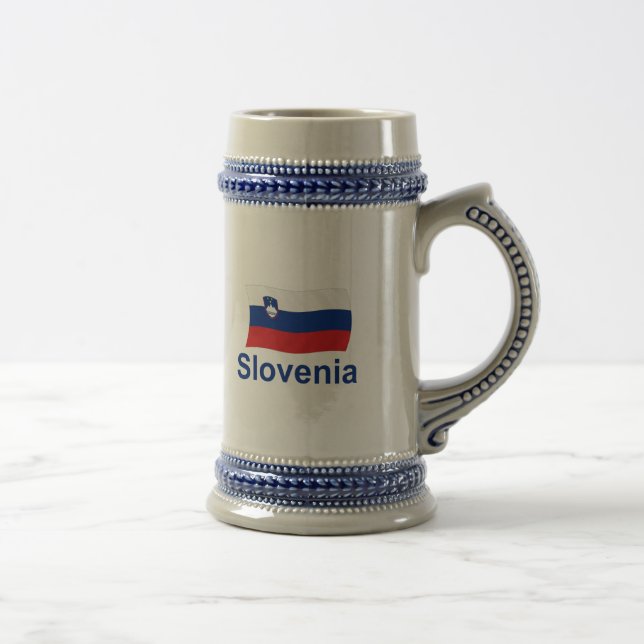 Caneca De Cerveja Bandeira de Slovenia - w/inscription (Direita)