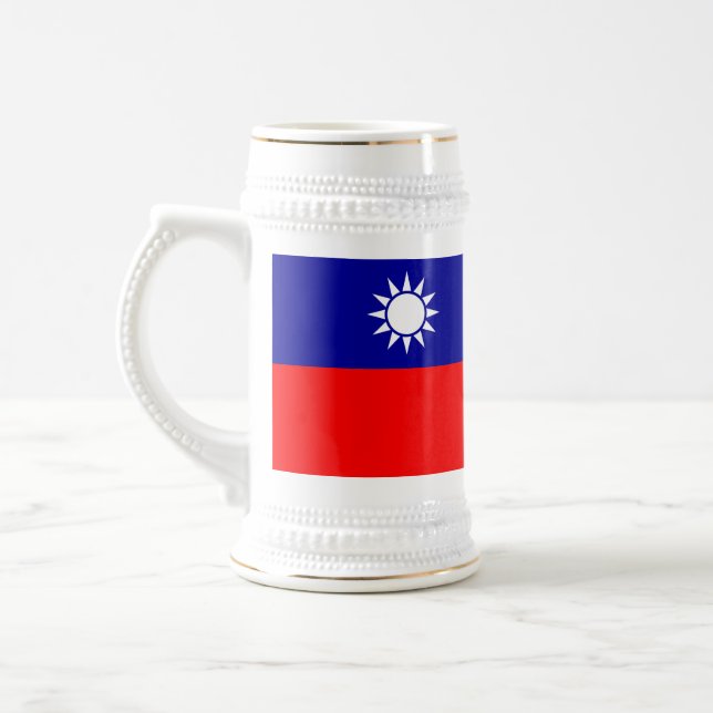 Caneca De Cerveja Bandeira de Taiwan (Esquerda)