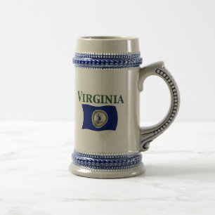 Caneca De Cerveja Bandeira de Virgínia