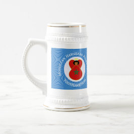 Caneca De Cerveja Bandeira do Anjo Hanukkah do Marrocos Personalizad